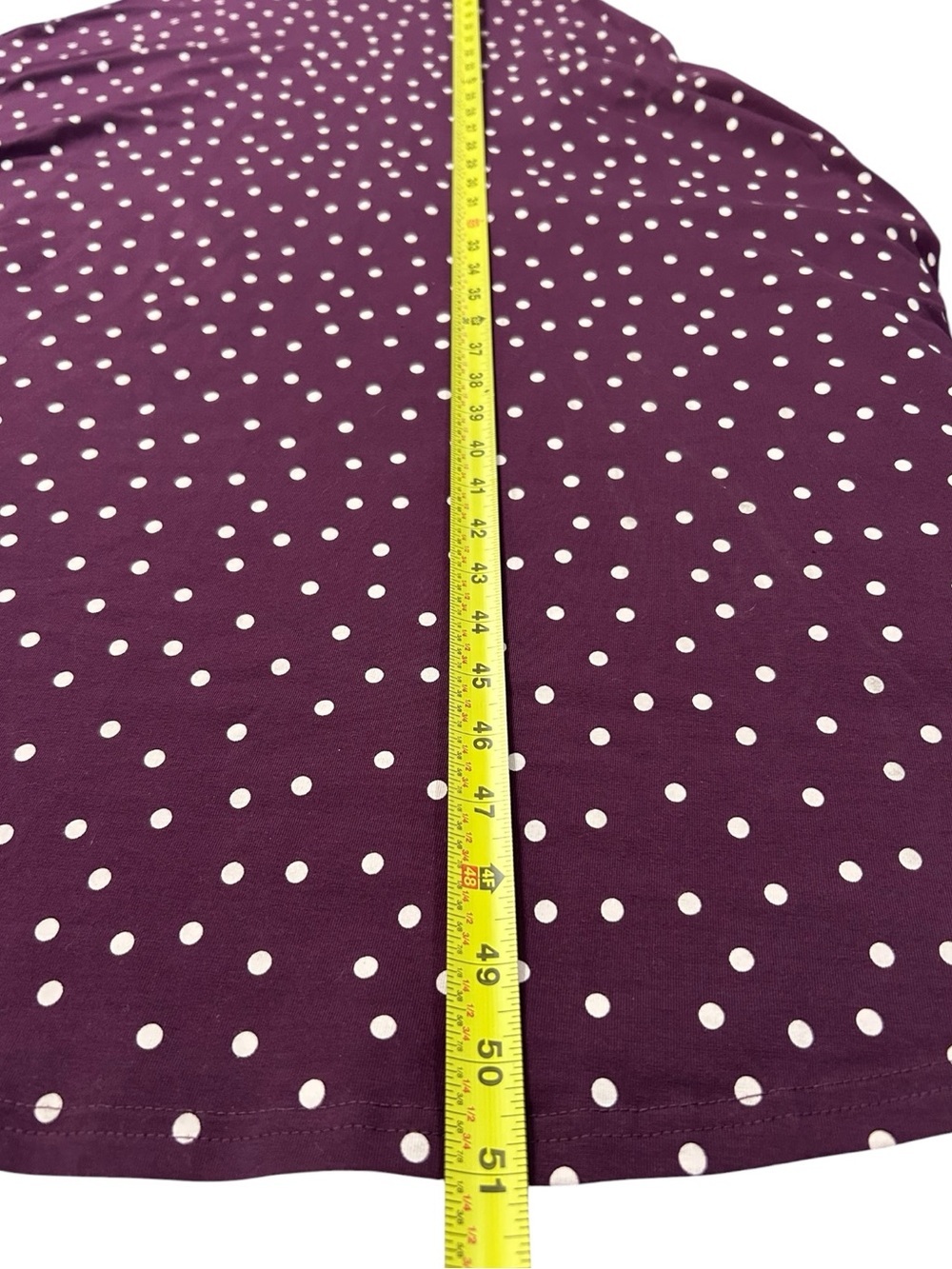 Pact Organic Fit & Flare Maxi Dress NWOT Sz S Purple White Polka Dots Cotton - Picture 16 of 16